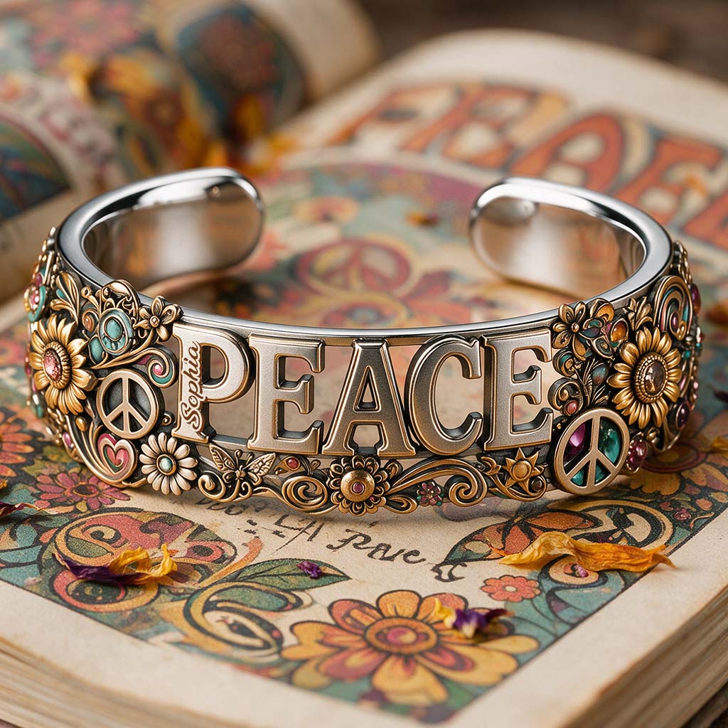 Hippie Souls - Bracelet de poignet en forme de hippie personnalisé