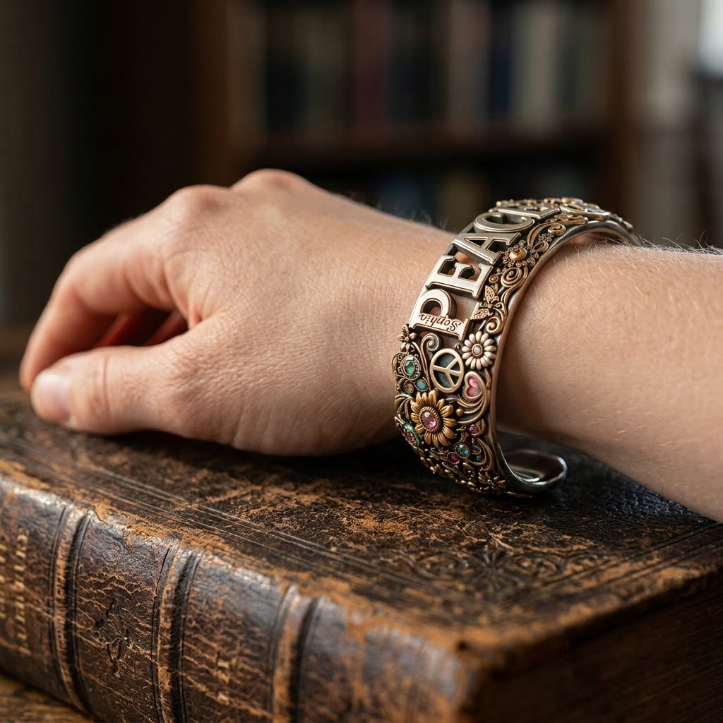 Hippie Souls - Bracelet de poignet en forme de hippie personnalisé
