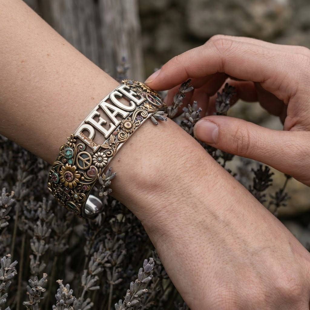 Hippie Souls - Bracelet de poignet en forme de hippie personnalisé