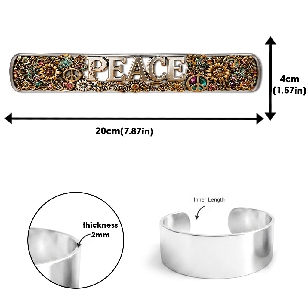 Hippie Souls - Bracelet de poignet en forme de hippie personnalisé
