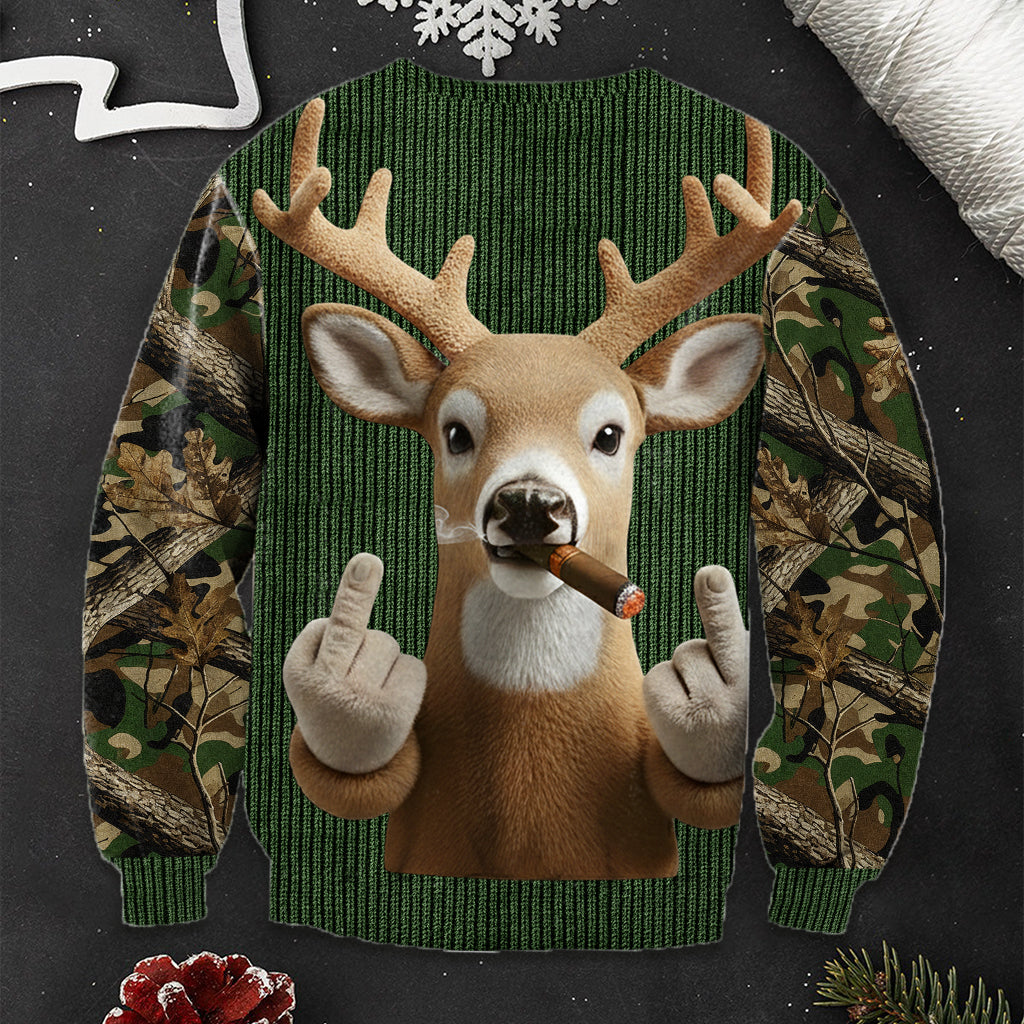 La saison de la chasse approche - Pull de chasse moche personnalisé