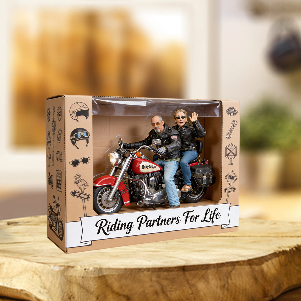 Passionné de moto - Plaque acrylique personnalisée en forme de motard