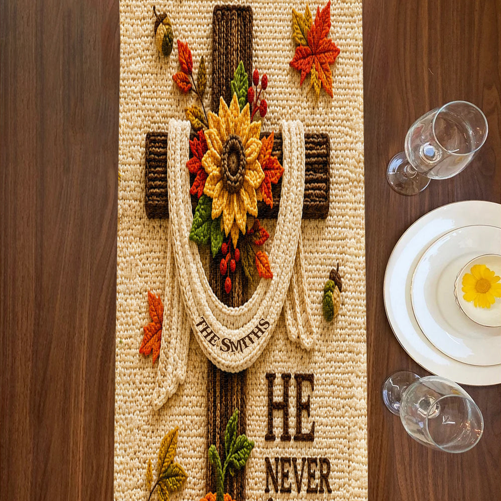 Fall For Jesus - Personalized Christian Table Runner