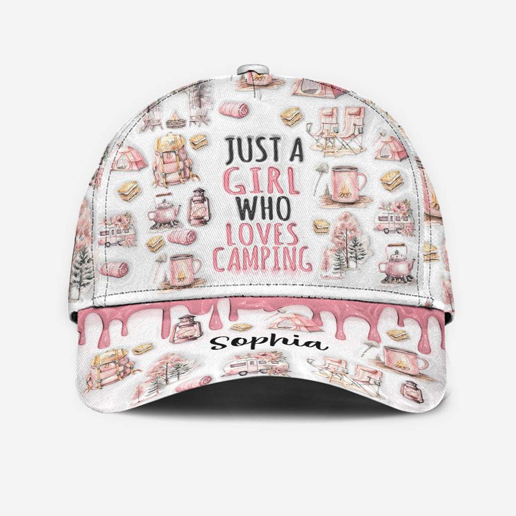 Just A Girl Who Loves Camping - Personalized Camping Classic Cap
