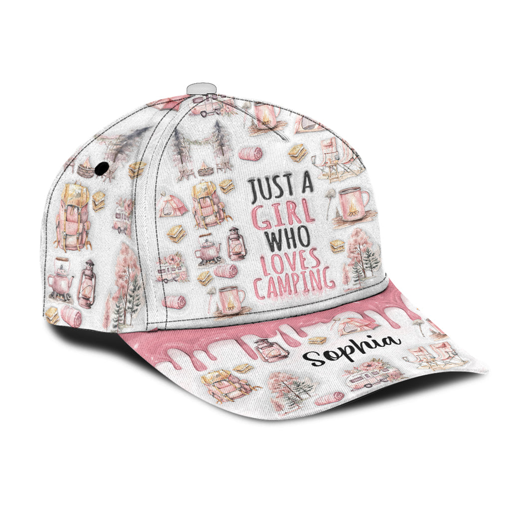 Just A Girl Who Loves Camping - Personalized Camping Classic Cap