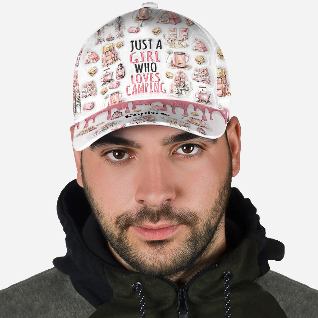 Just A Girl Who Loves Camping - Personalized Camping Classic Cap