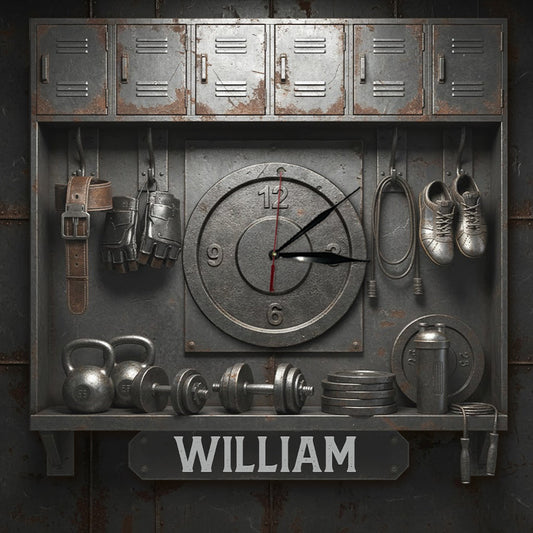 Pas de douleur, pas de gain - Horloge murale lumineuse LED personnalisée pour le fitness