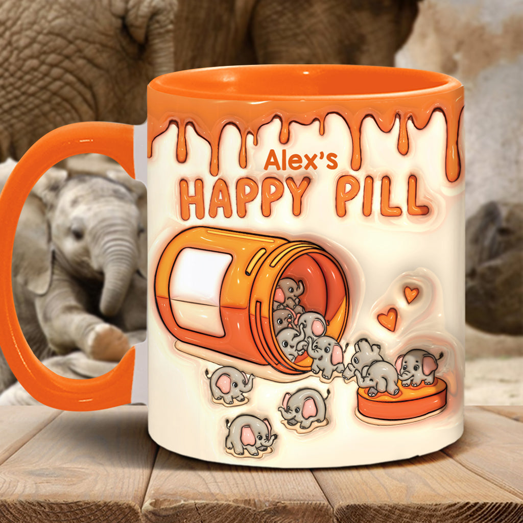 My Happy Pill - Personalized Elephant Accent Mug