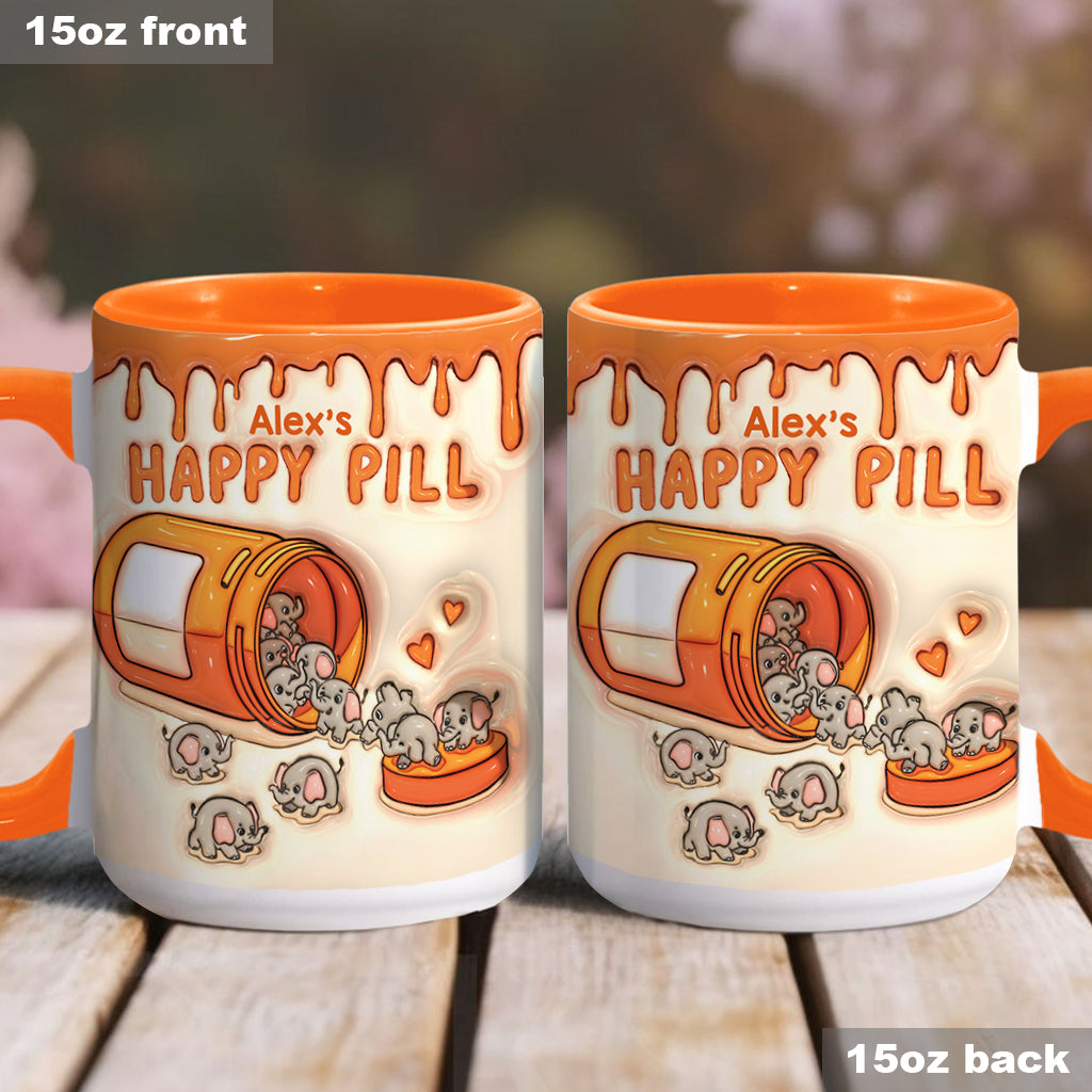 My Happy Pill - Personalized Elephant Accent Mug