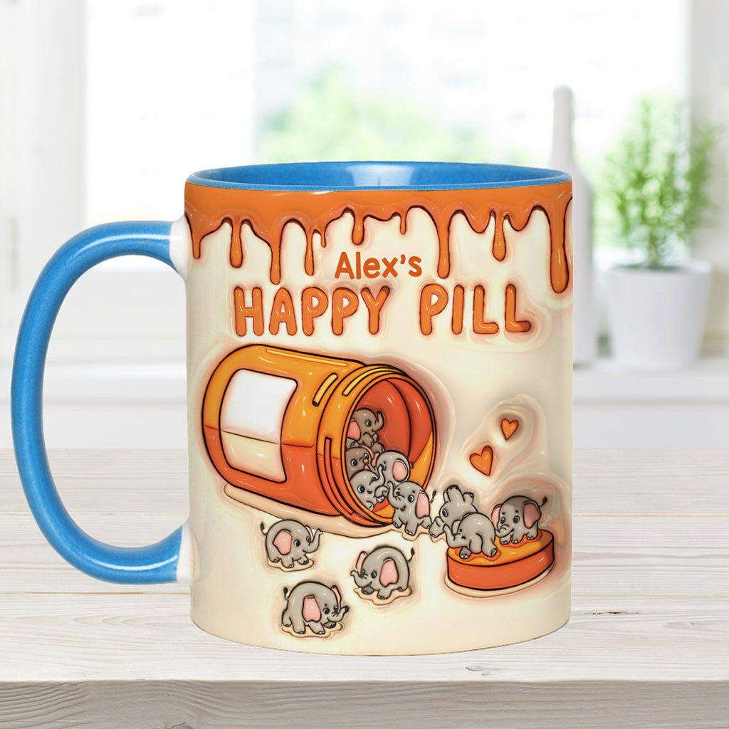 My Happy Pill - Personalized Elephant Accent Mug