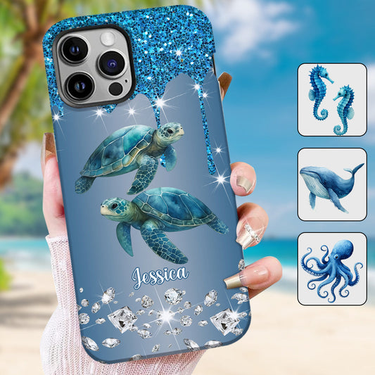 Beautiful Dolphins/ Turtles/ Whale... Gift For Sea Lover - Personalized Sea Lover Full Print Phone Case