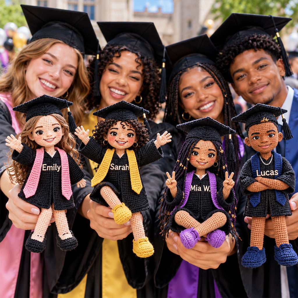 Custom Any Photo - Personalized Graduation Posable Plush Doll