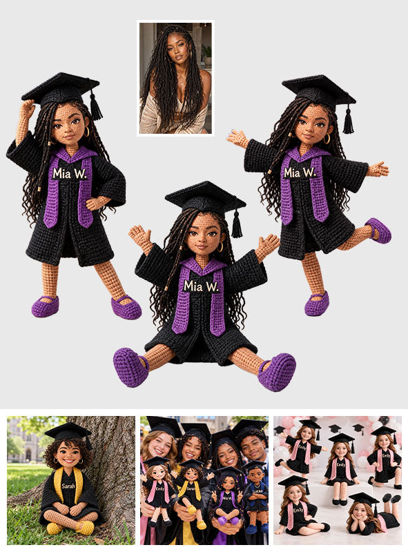 Custom Any Photo - Personalized Graduation Posable Plush Doll