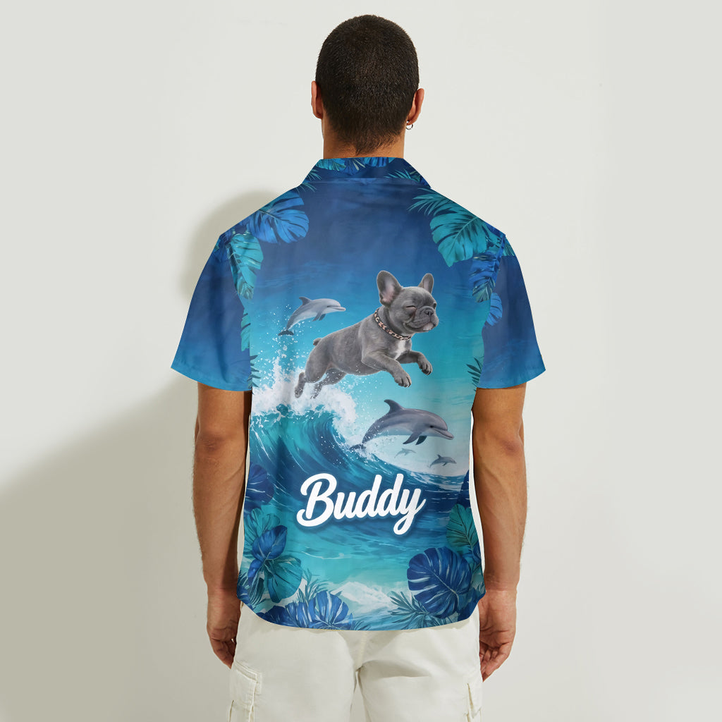 Chemise Hawaïenne Personnalisée pour Chien - Photo Amusante