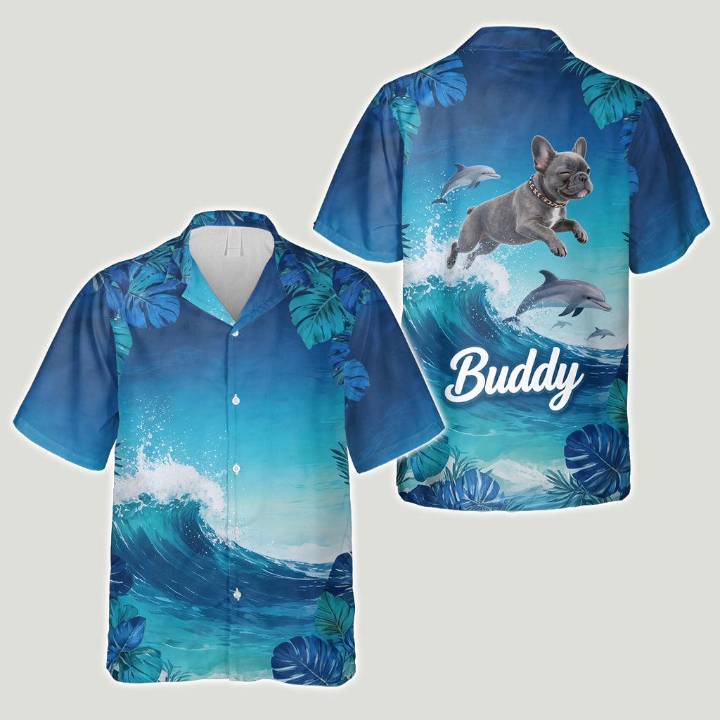 Chemise Hawaïenne Personnalisée pour Chien - Photo Amusante