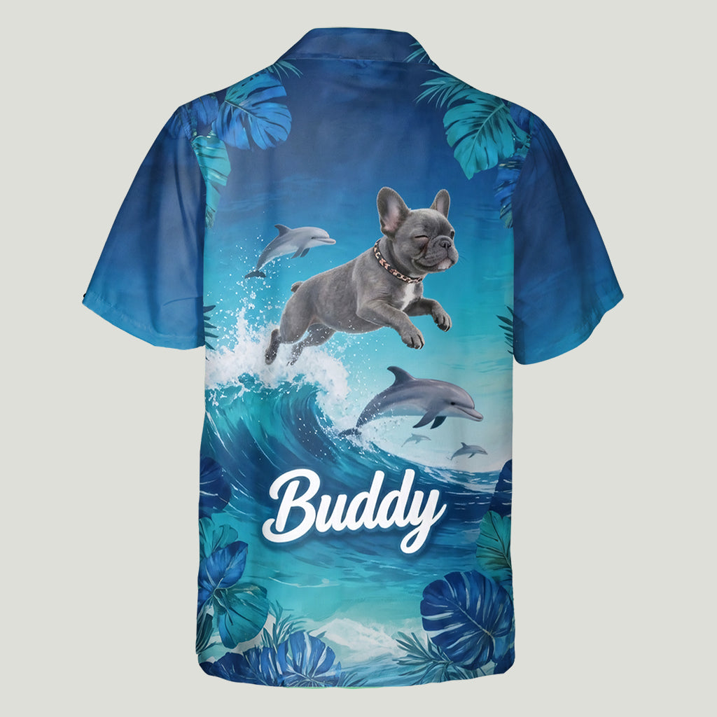 Chemise Hawaïenne Personnalisée pour Chien - Photo Amusante