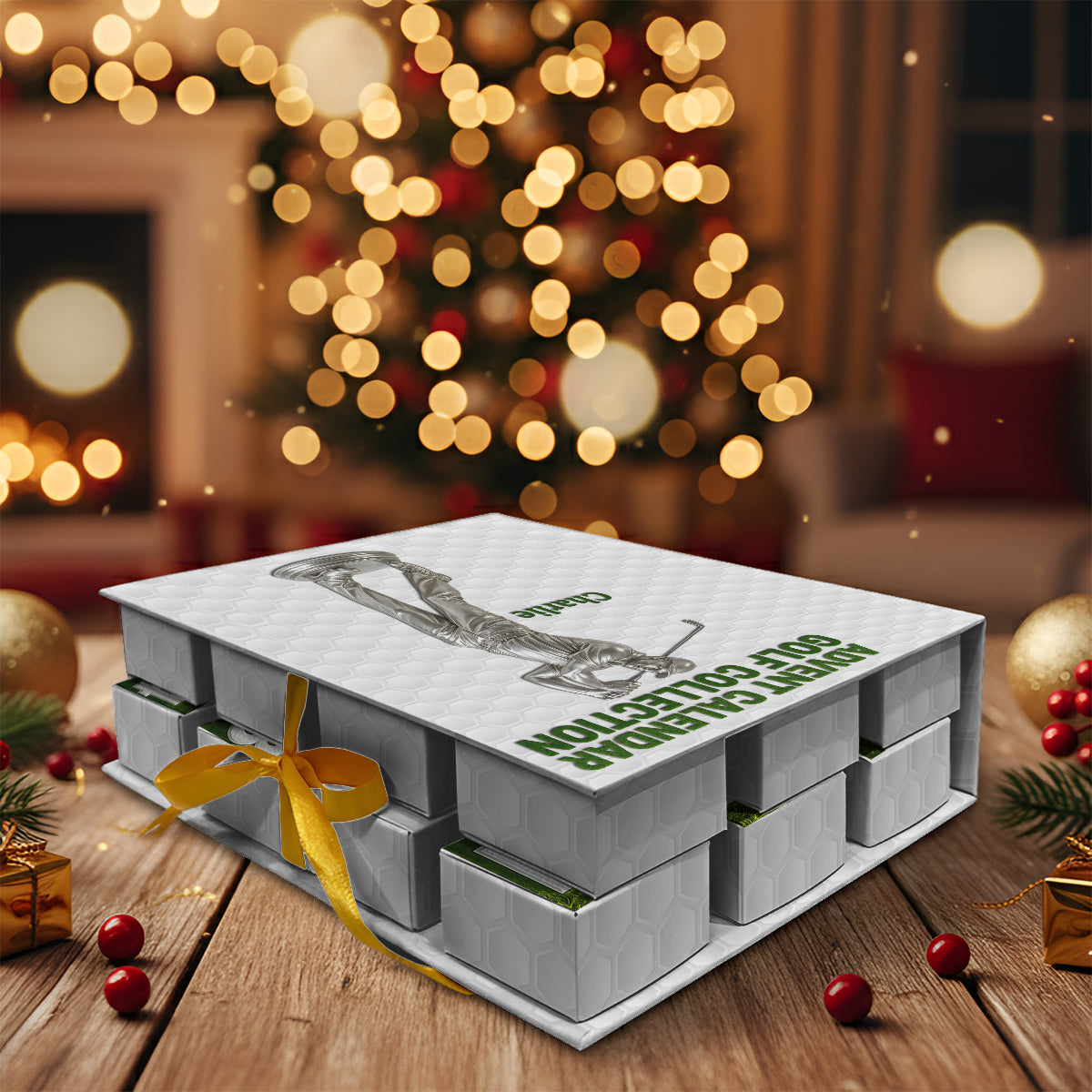 Golf Collection - Personalized Golf Folded Advent Calendar With Ornaments