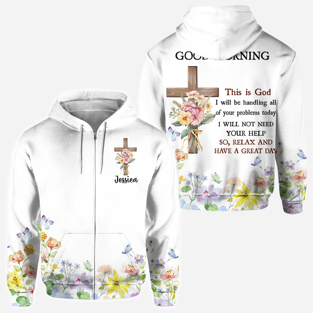 Bonjour, voici Dieu - T-shirt chrétien personnalisé intégral