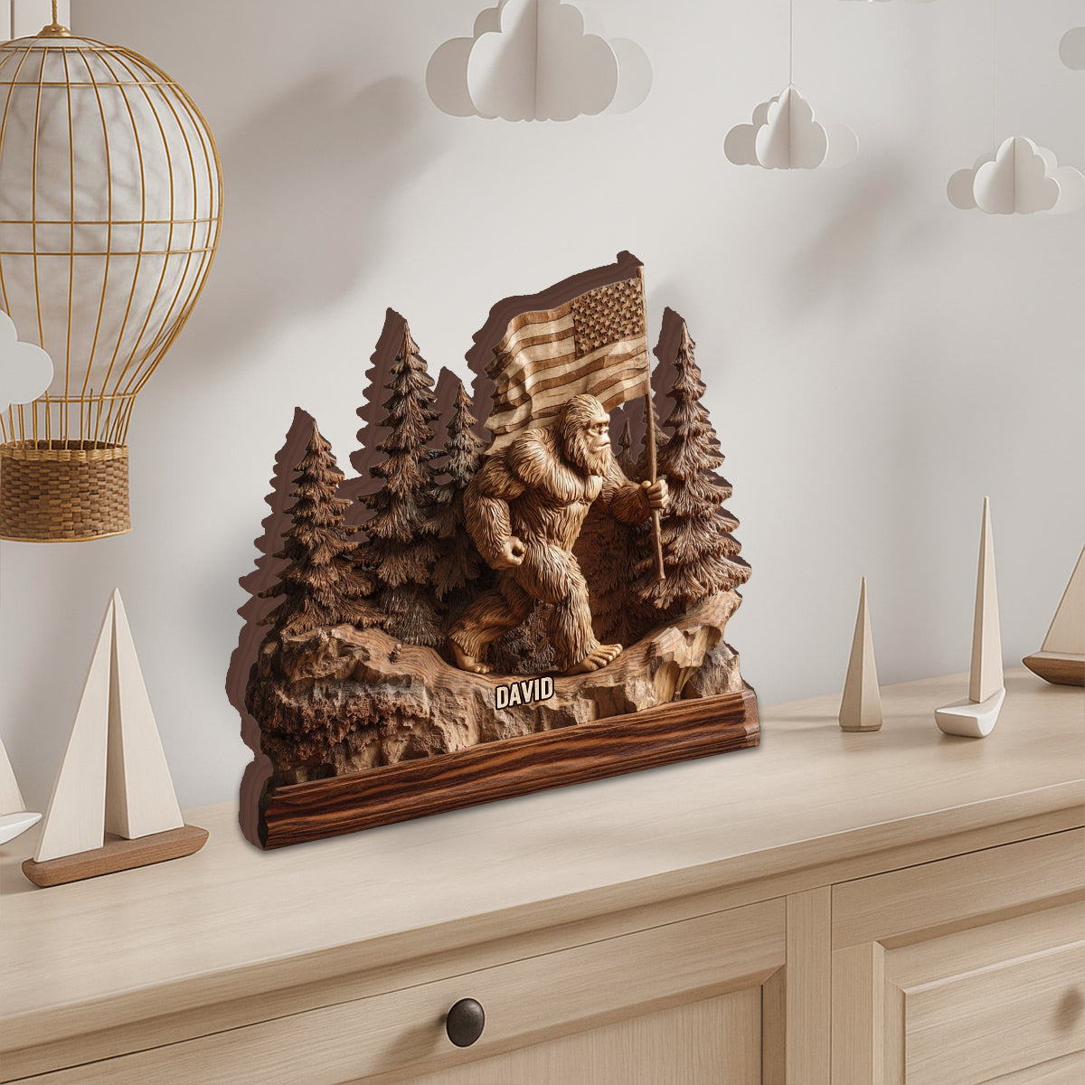 I Believe - Personalized Hiking Custom Shaped Wood Plaque