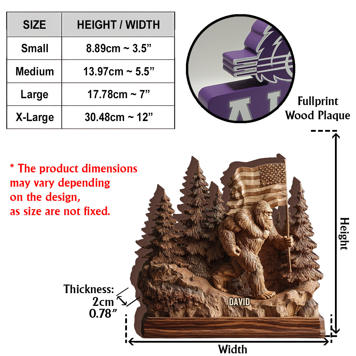 I Believe - Personalized Hiking Custom Shaped Wood Plaque