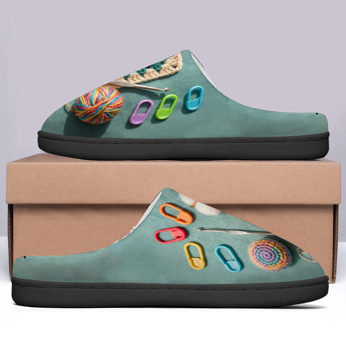 Accro au fil à tricoter - Pantoufles personnalisées au crochet