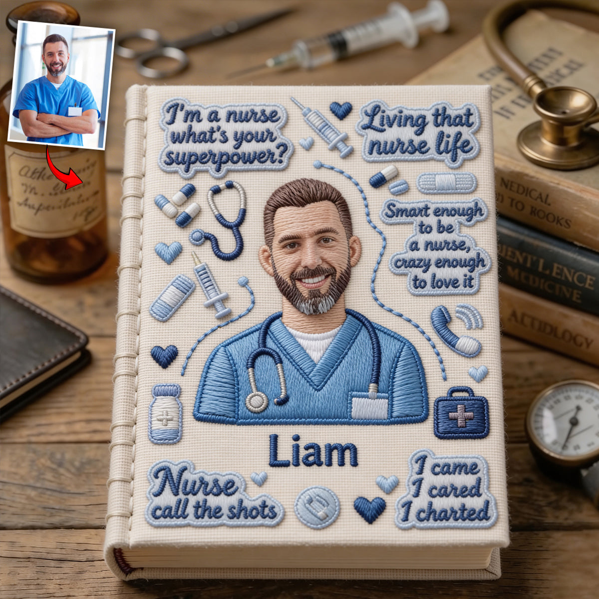 Nurse Journal - Personalized Nurse Leather Journal