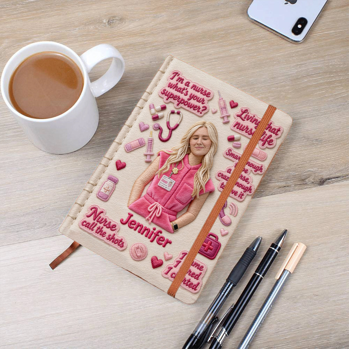 Nurse Journal - Personalized Nurse Leather Journal