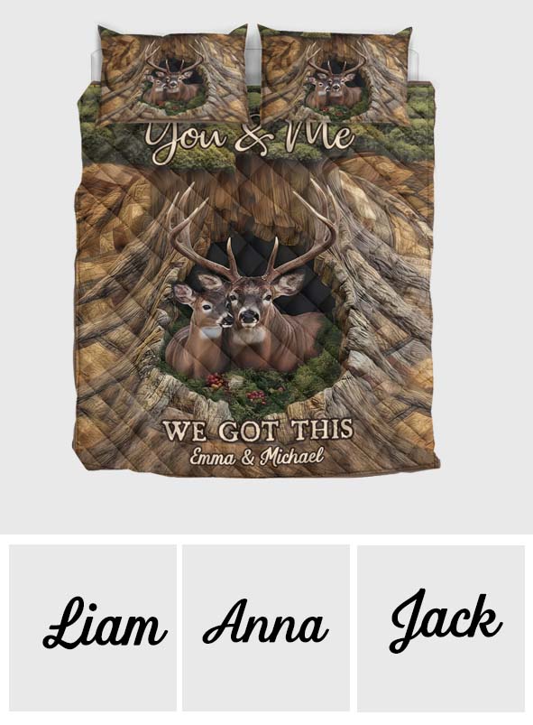 Cadeau idéal pour un couple - Ensemble de courtepointe de chasse personnalisé