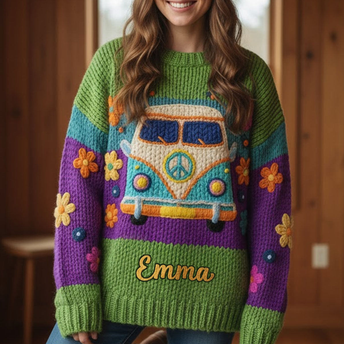 Hippie Souls - Personalized Hippie Ugly Sweater