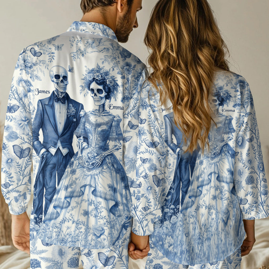 Until Death Do Us Part - Personalized Couple Button Down Pajamas
