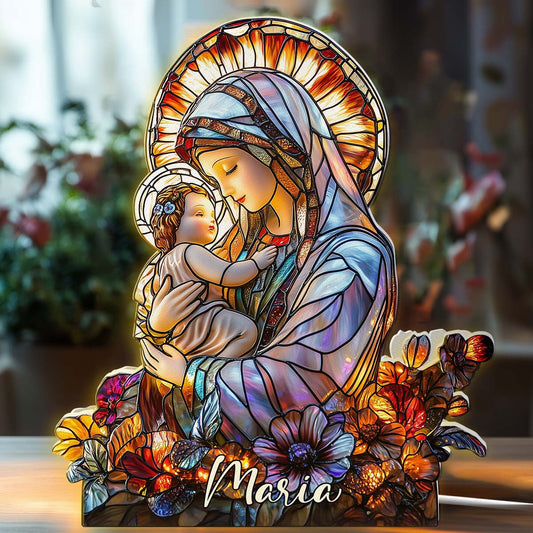 Croyant - Boîte lumineuse personnalisée à motif chrétien