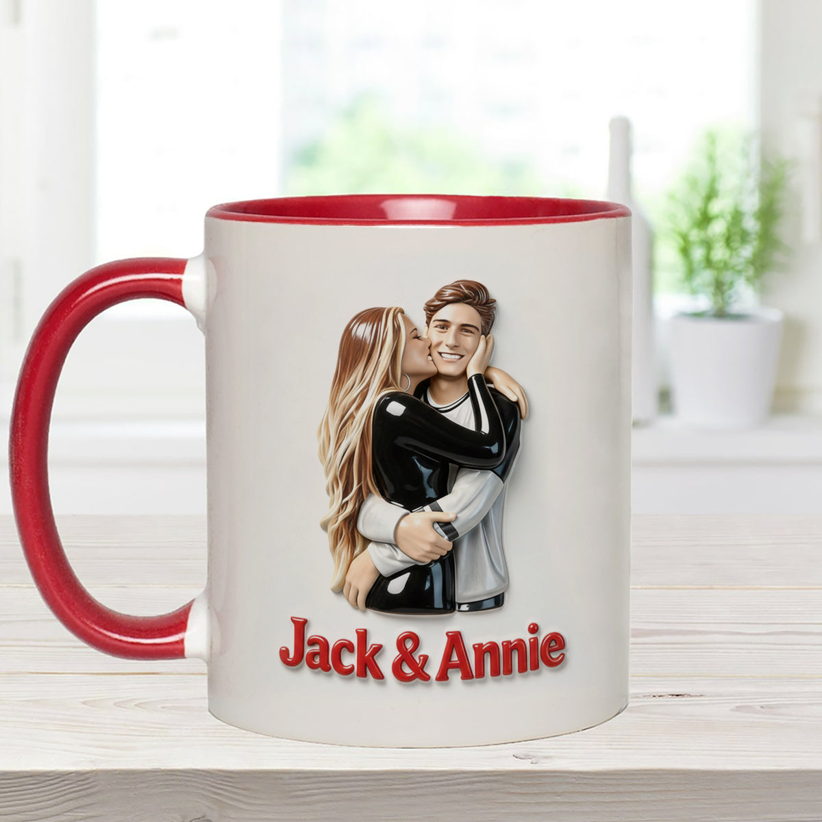 Perfect Gift For Him - Personalized Spicy Couple Set Accent Mug with Acrylic Stirrers
