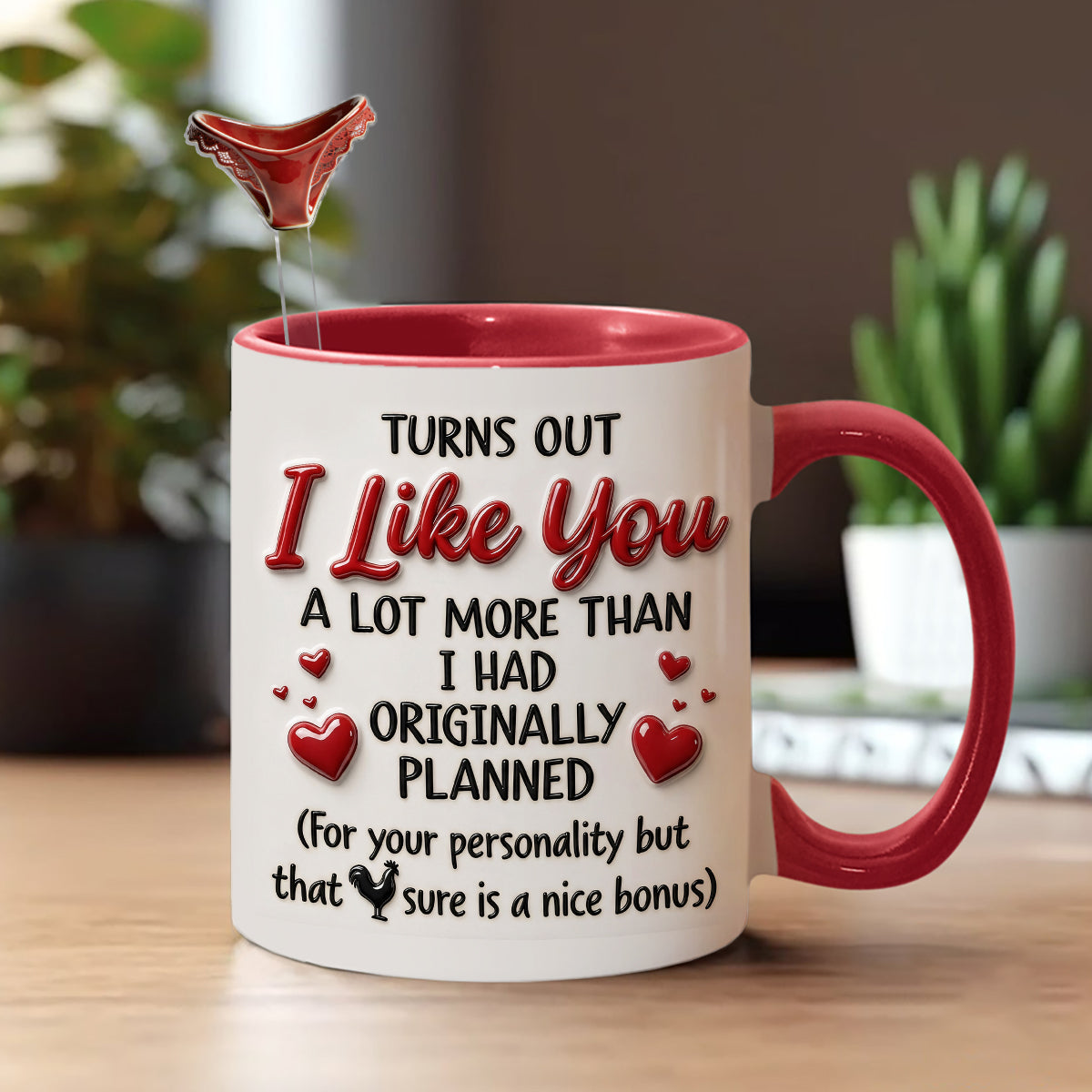Perfect Gift For Him - Personalized Spicy Couple Set Accent Mug with Acrylic Stirrers