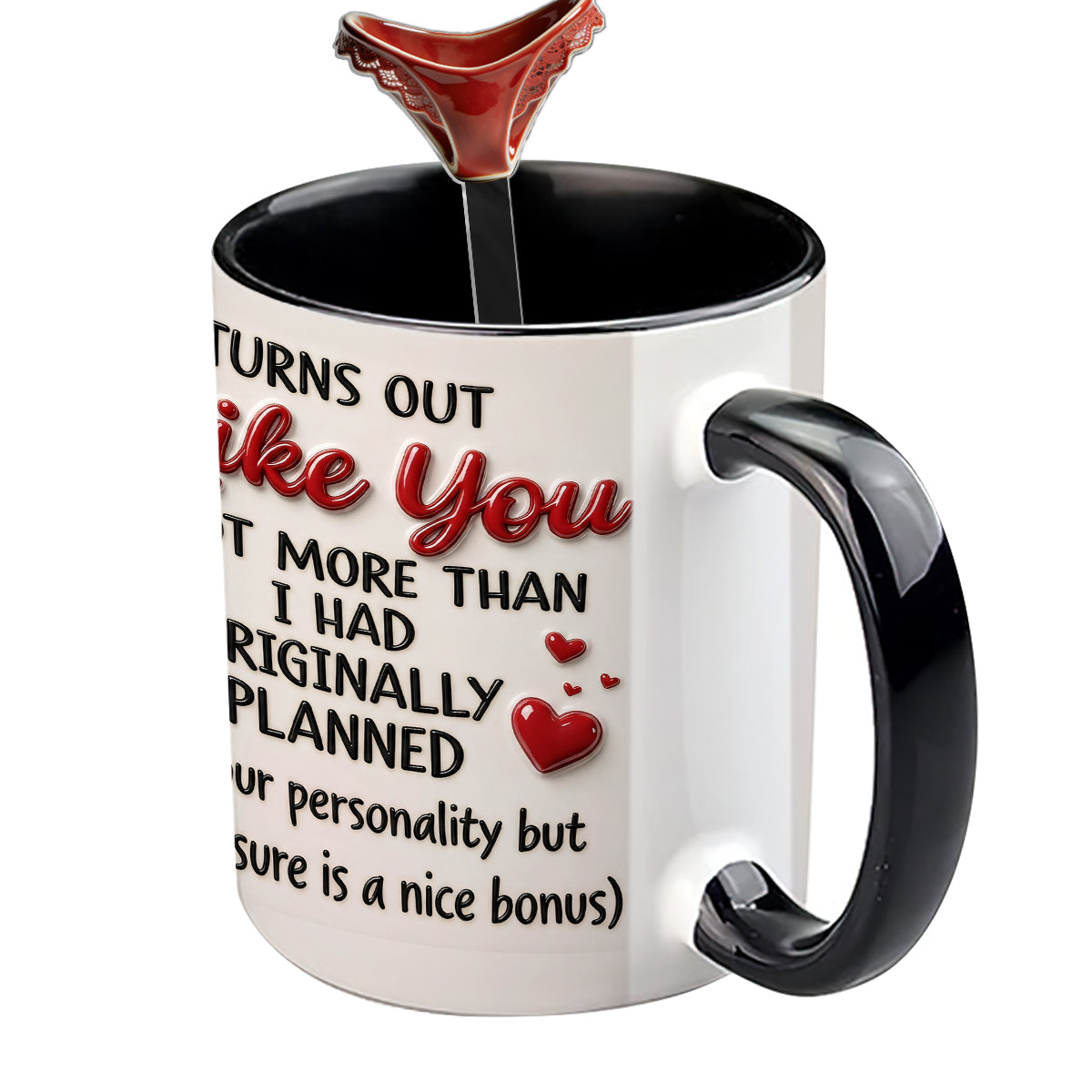 Perfect Gift For Him - Personalized Spicy Couple Set Accent Mug with Acrylic Stirrers