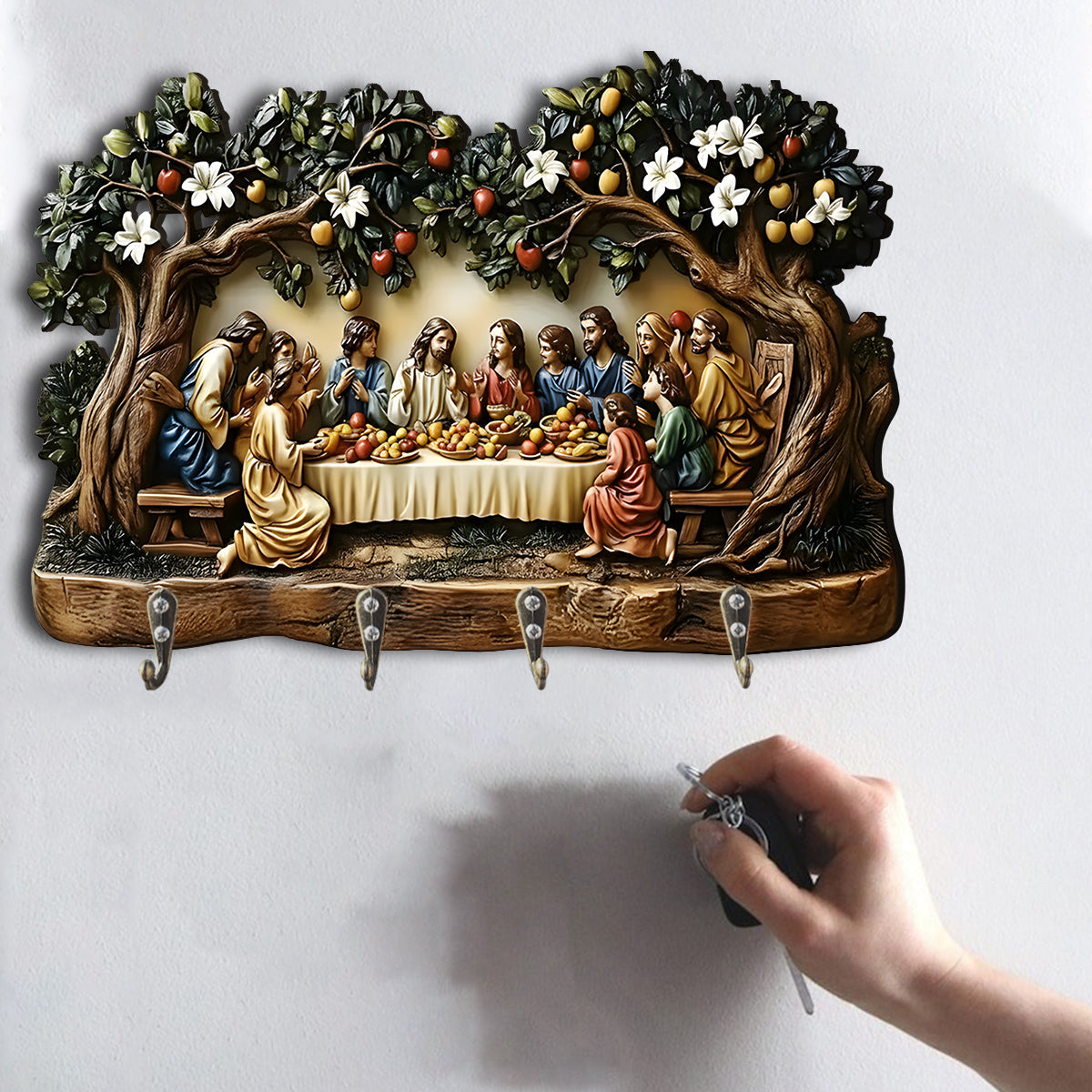 Last Supper - Christian Custom Shaped Hanging Rack