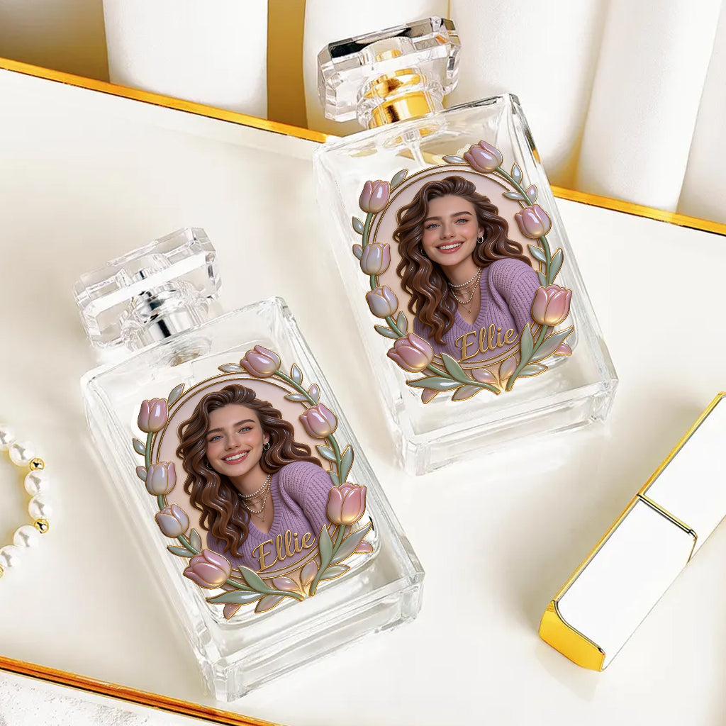Custom Photo - Birth Month Flower - Personalized Self Love Refillable Perfume Bottle