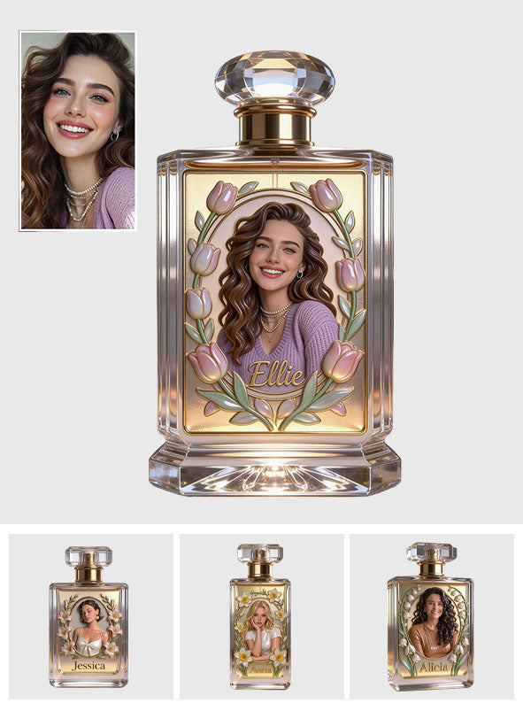 Custom Photo - Birth Month Flower - Personalized Self Love Refillable Perfume Bottle