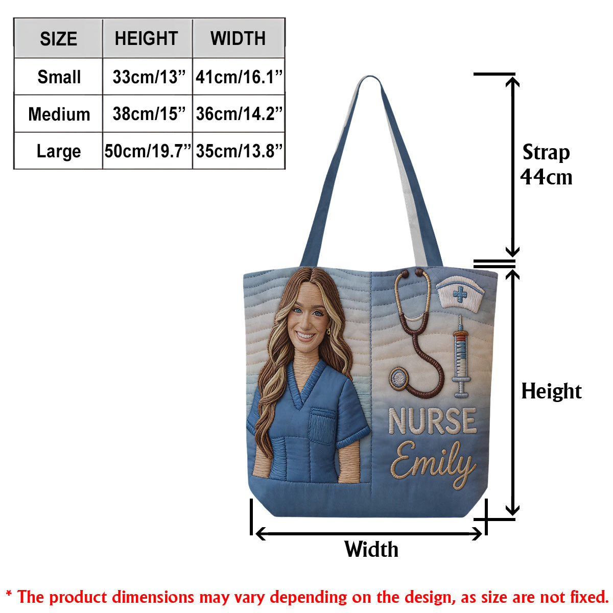 Custom Any Photo Gift For Nurse - Personalized Nurse Quilted Tote Bag