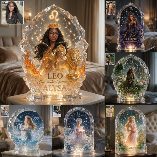 Personnalisé à partir de n'importe quelle photo - Plaque acrylique horoscope imprimée des deux côtés