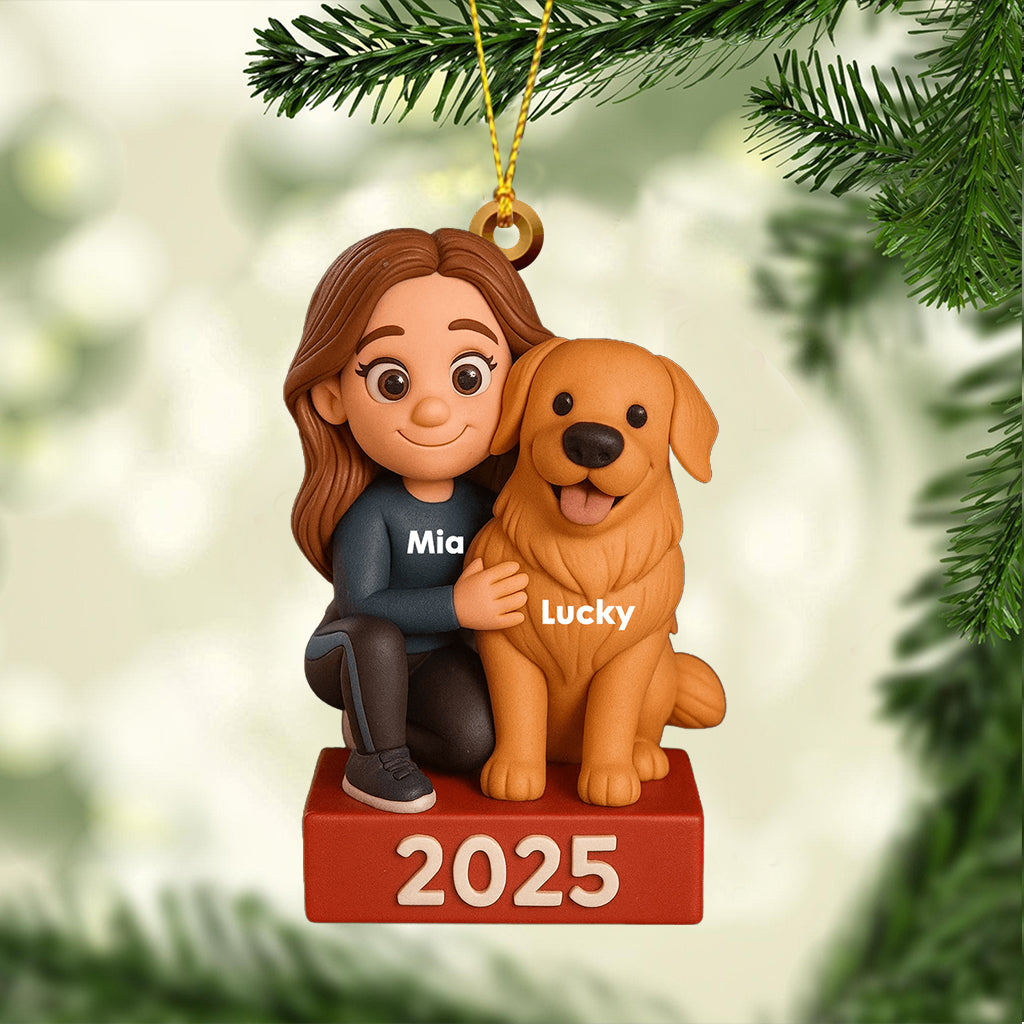 Joyeux Woofmas - Ornement transparent personnalisé pour chien