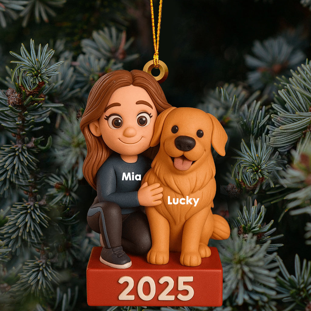 Joyeux Woofmas - Ornement transparent personnalisé pour chien