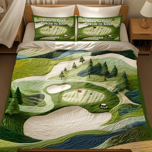 Born To Golf - Personalized Golf Bedding Set
