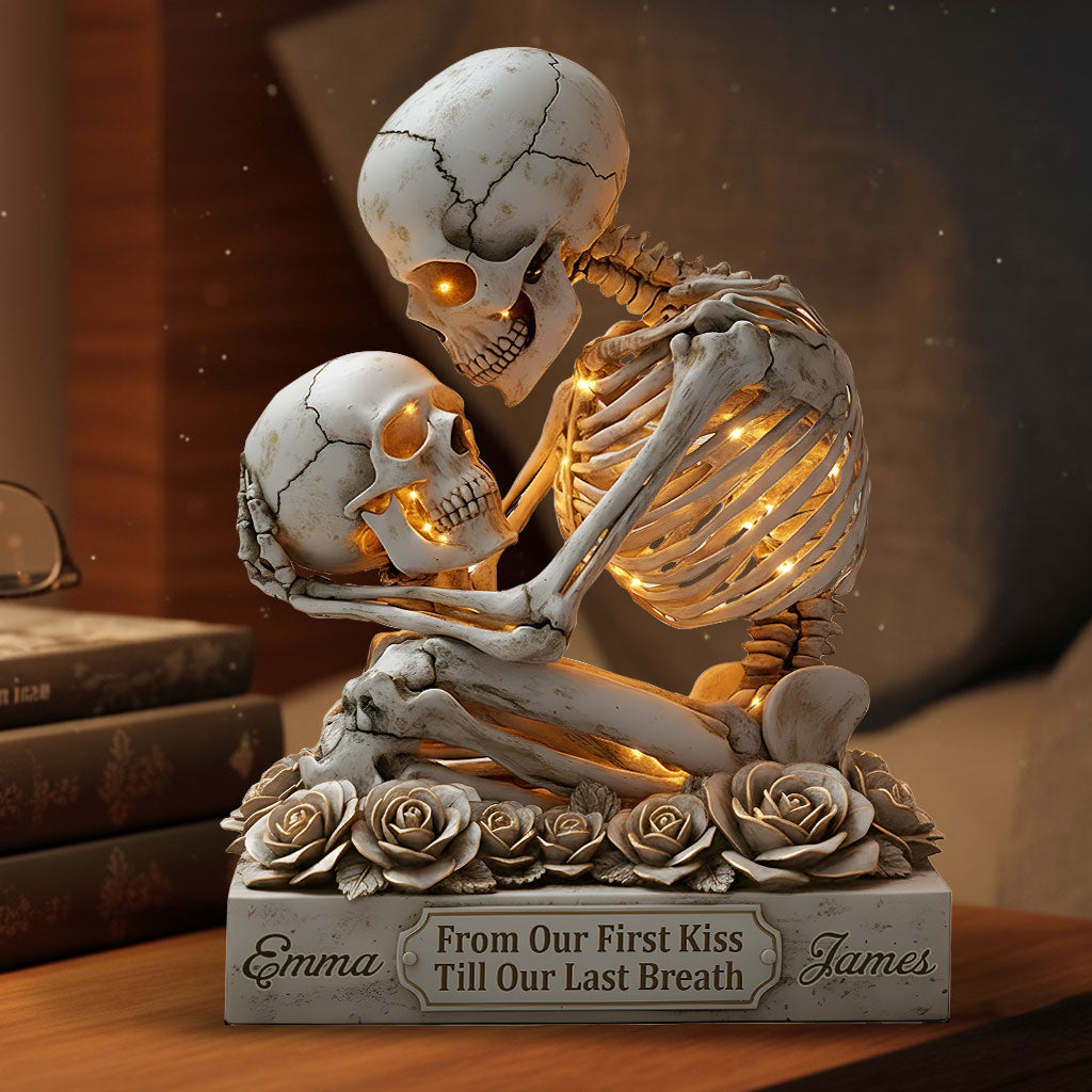 De notre premier baiser à notre dernier souffle - Plaque acrylique personnalisée pour couple