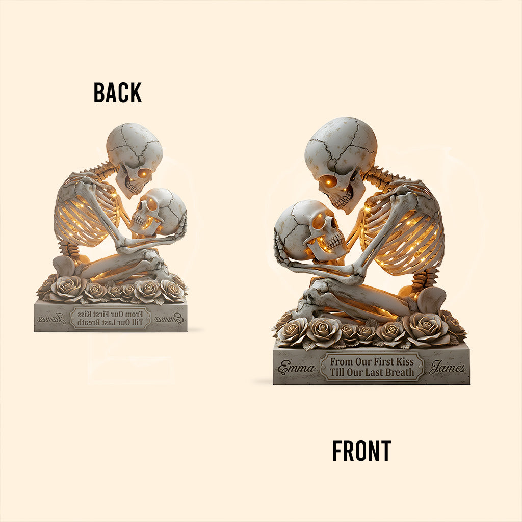 De notre premier baiser à notre dernier souffle - Plaque acrylique personnalisée pour couple