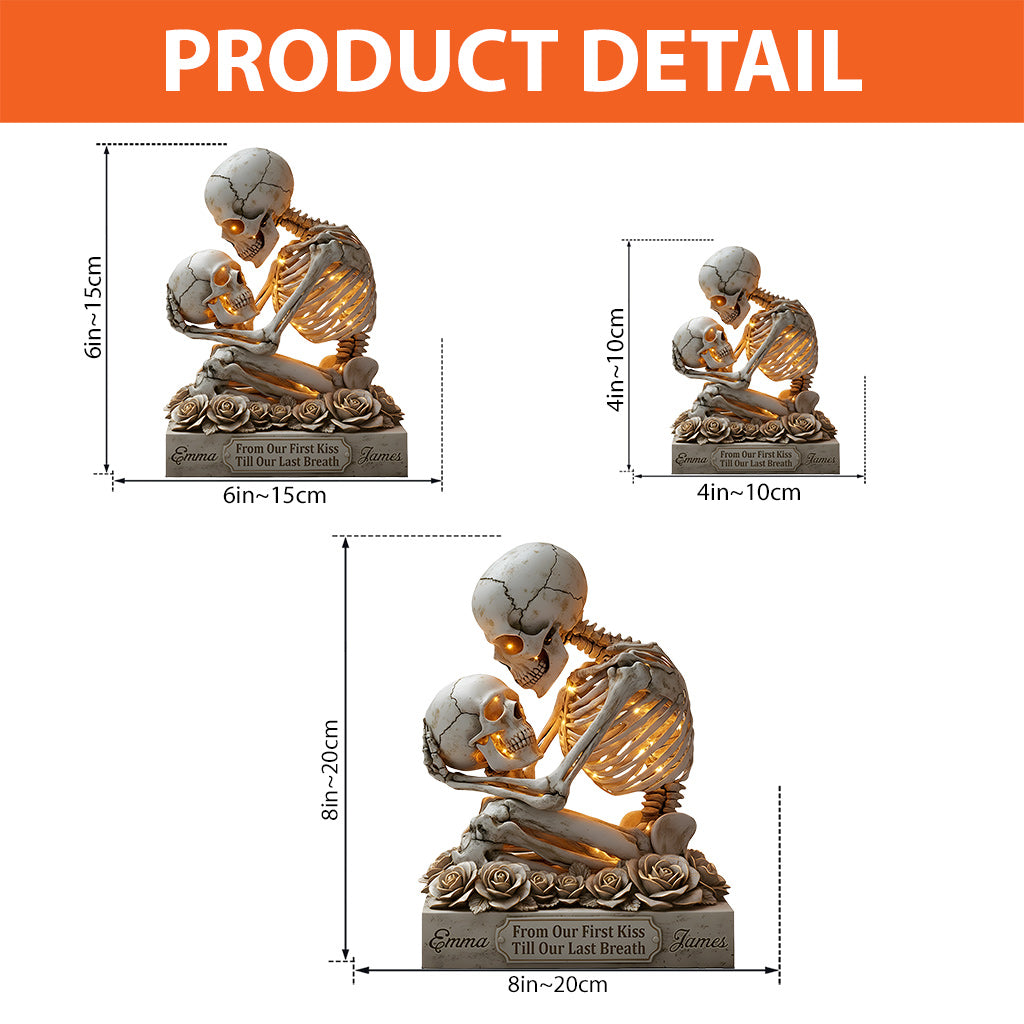 De notre premier baiser à notre dernier souffle - Plaque acrylique personnalisée pour couple