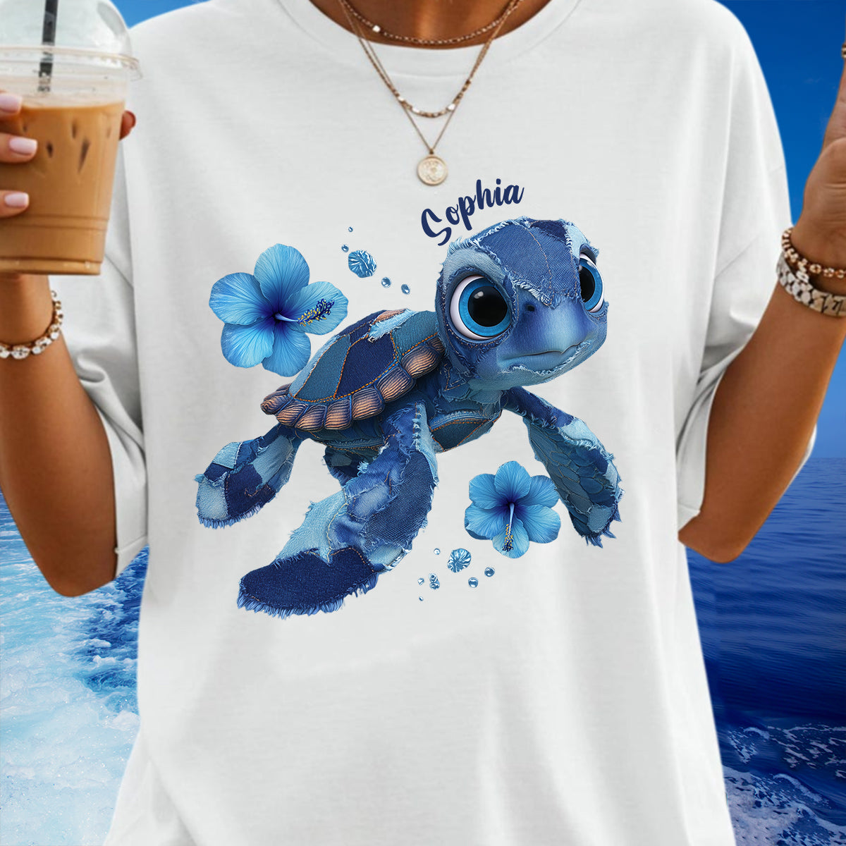 T-shirt et sweat à capuche personnalisés « Love Turtle » - T-shirt et sweat à capuche tortue