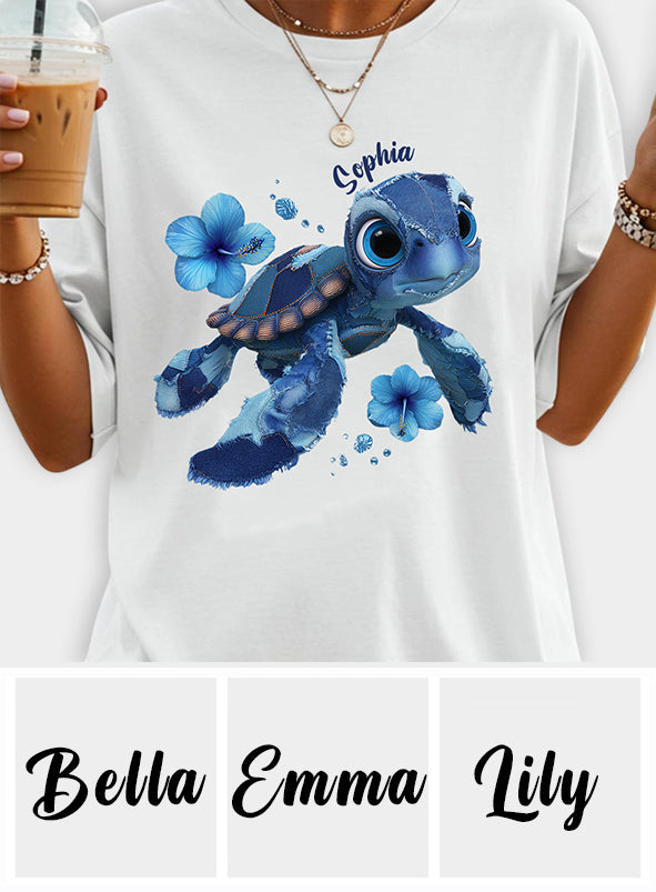 T-shirt et sweat à capuche personnalisés « Love Turtle » - T-shirt et sweat à capuche tortue