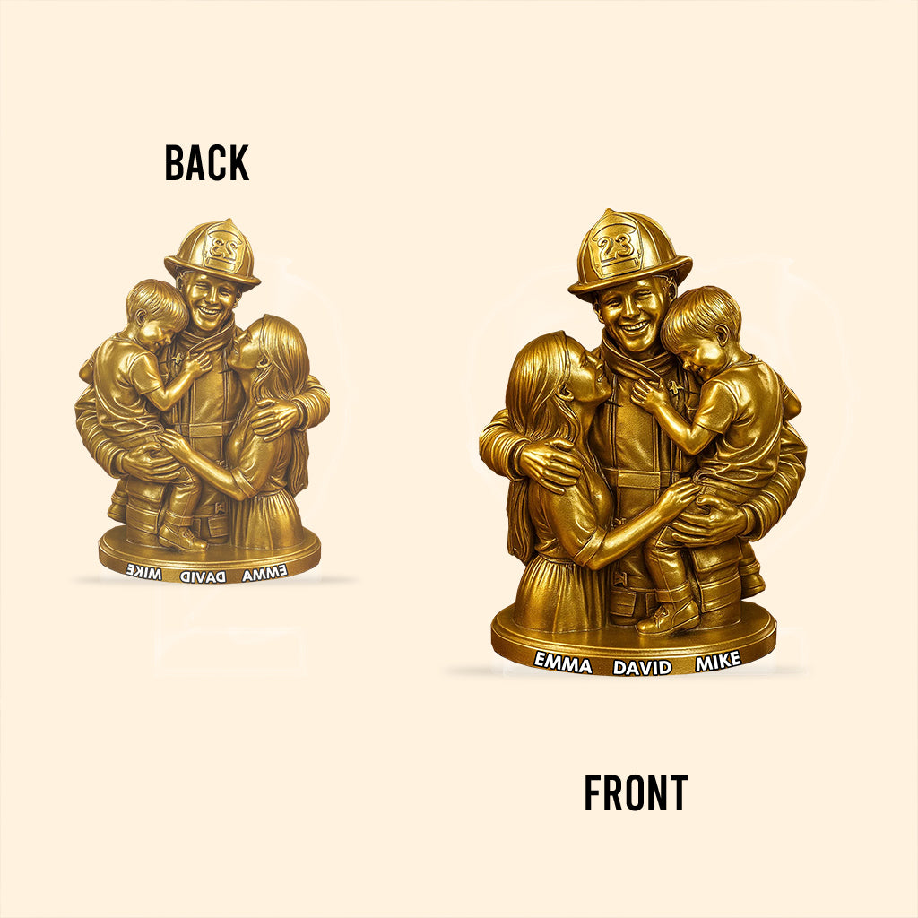 Plaque acrylique personnalisée avec photo pour pompier