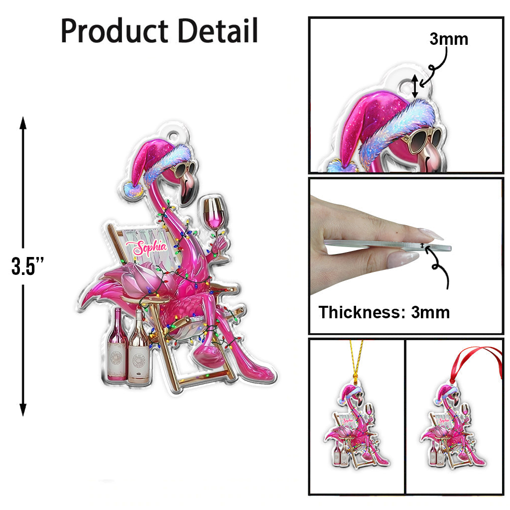 Magnifique flamant rose - Ornement flamant rose personnalisé