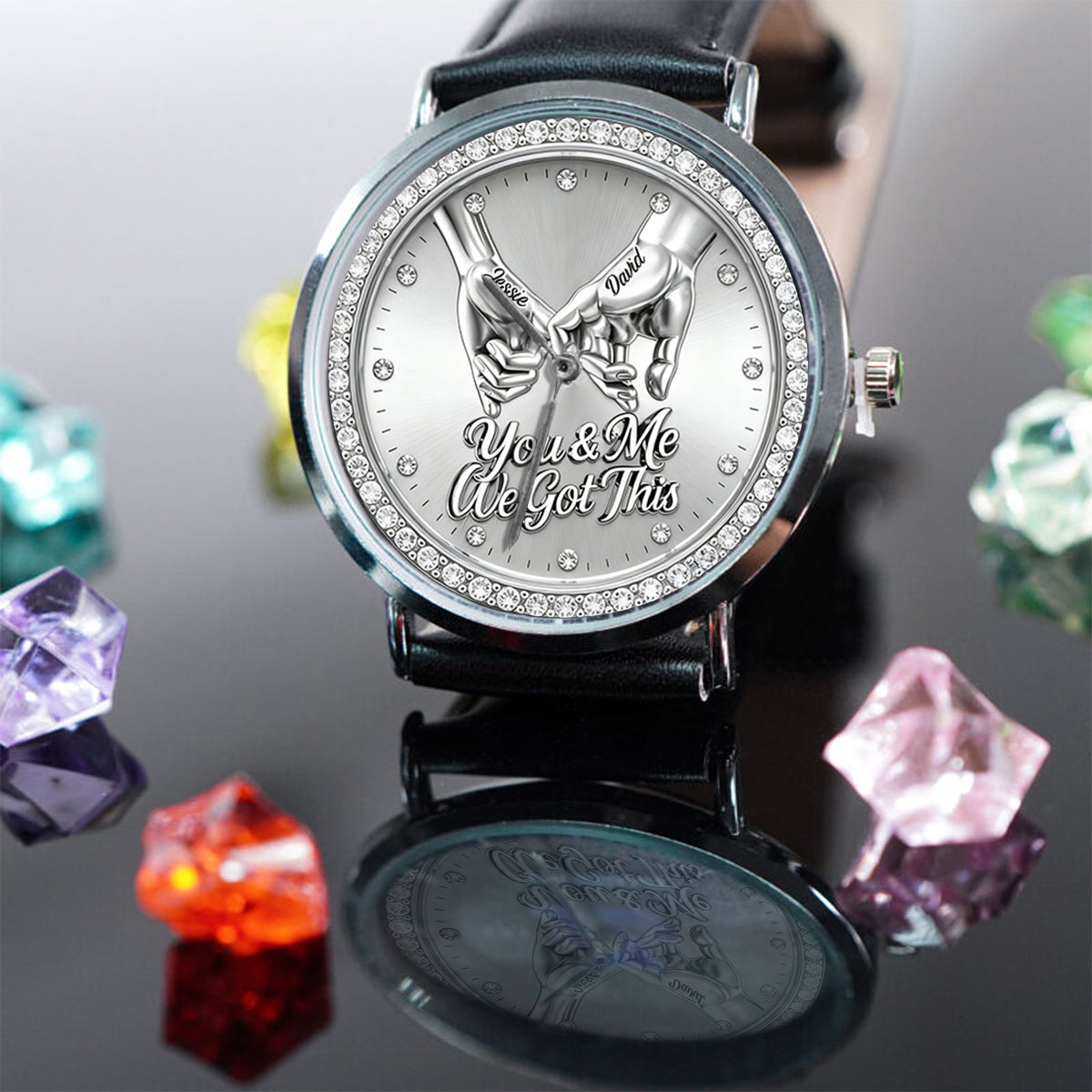 Toi et moi, on gère ça - Montre-bracelet personnalisée pour couple